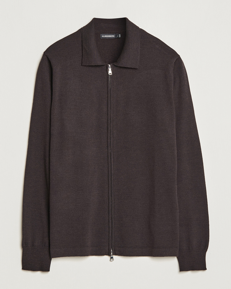 Homme | Pulls Et Tricots | J.Lindeberg | Nyle True Merino Zip Cardigan Delicioso