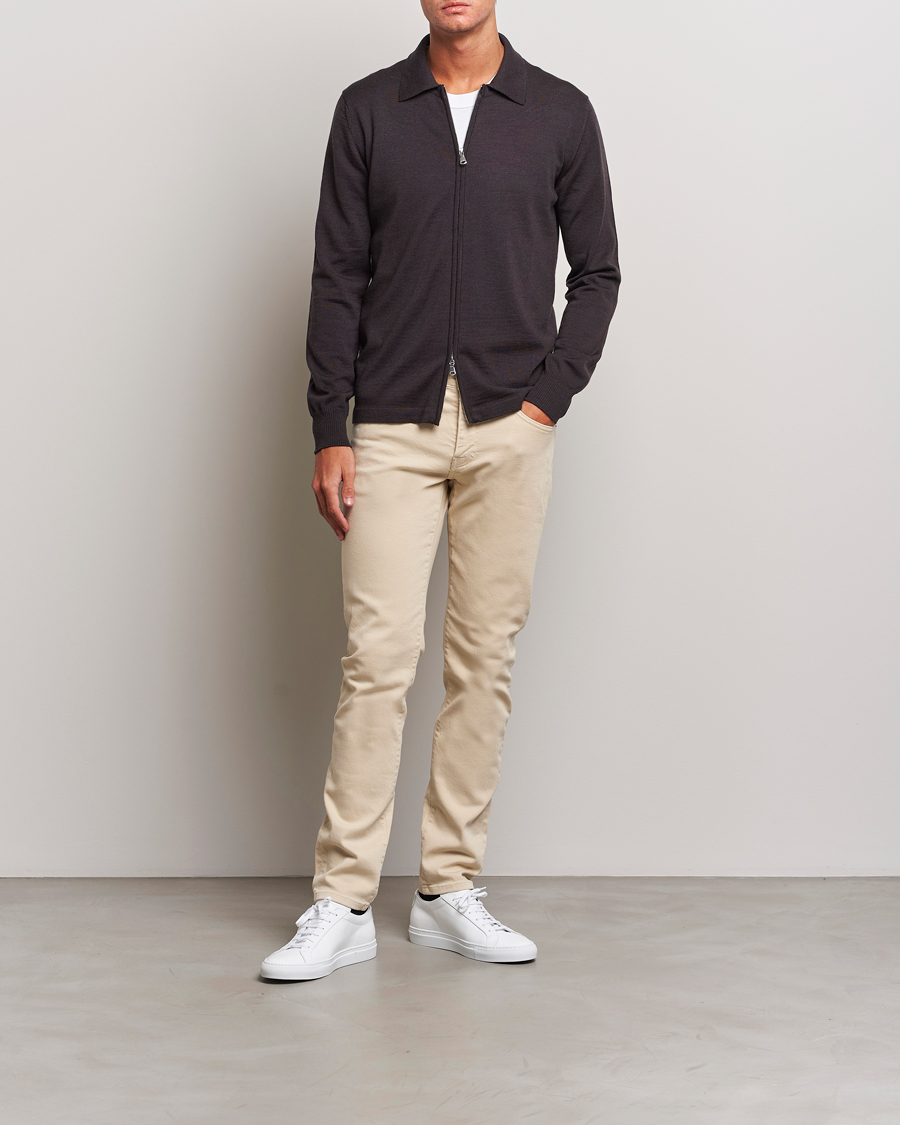Homme | Pulls Et Tricots | J.Lindeberg | Nyle True Merino Zip Cardigan Delicioso