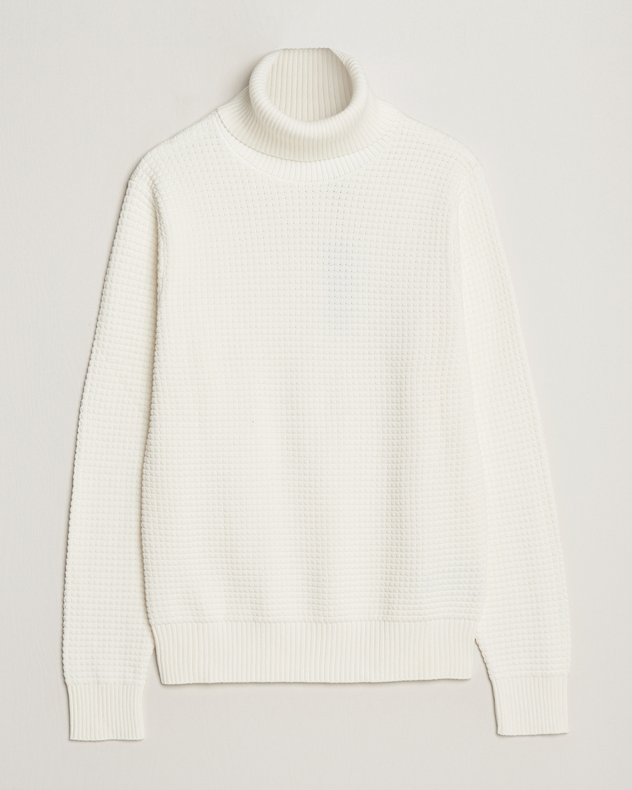 Homme | Pulls Et Tricots | J.Lindeberg | Olivero Cotton Turtle Sweater Cloud White