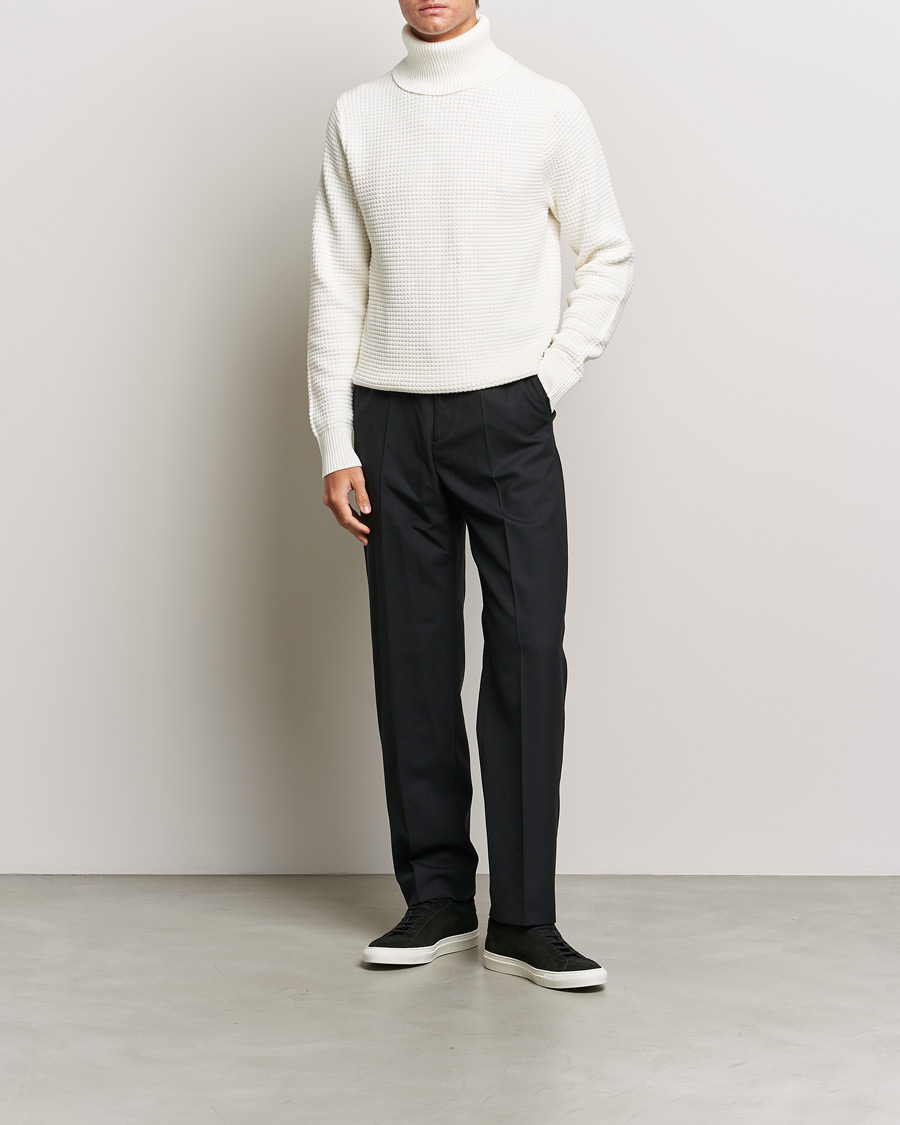 Homme | Pulls Et Tricots | J.Lindeberg | Olivero Cotton Turtle Sweater Cloud White