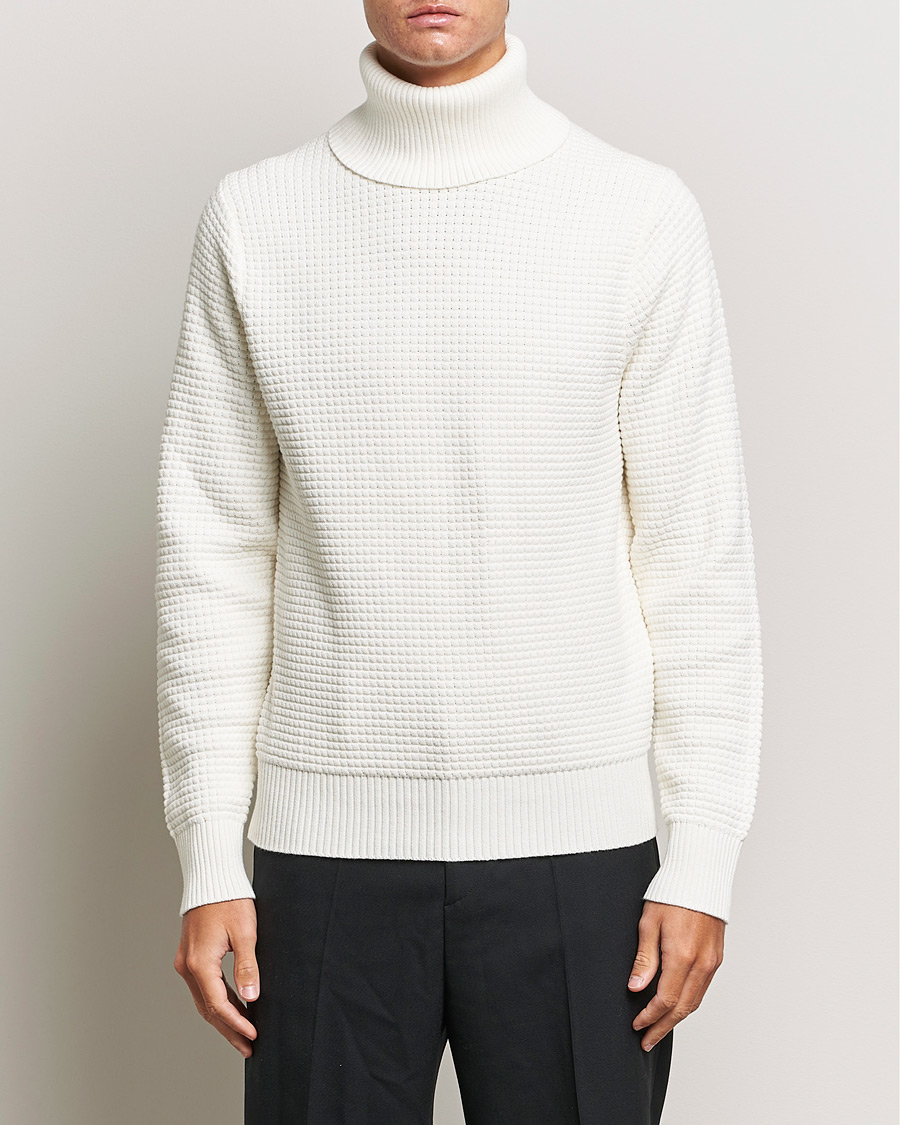 Homme | Pulls Et Tricots | J.Lindeberg | Olivero Cotton Turtle Sweater Cloud White