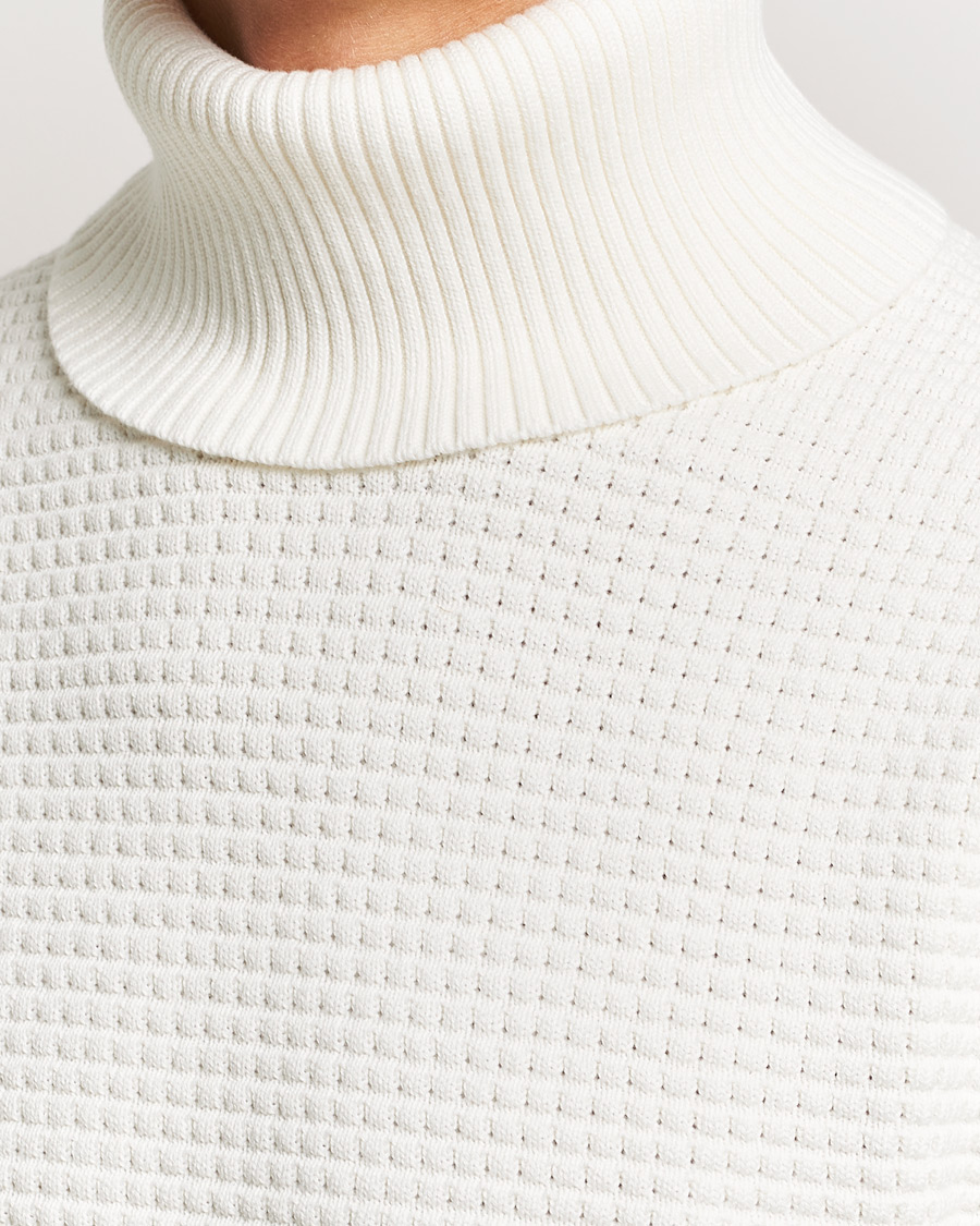 Homme | Pulls Et Tricots | J.Lindeberg | Olivero Cotton Turtle Sweater Cloud White