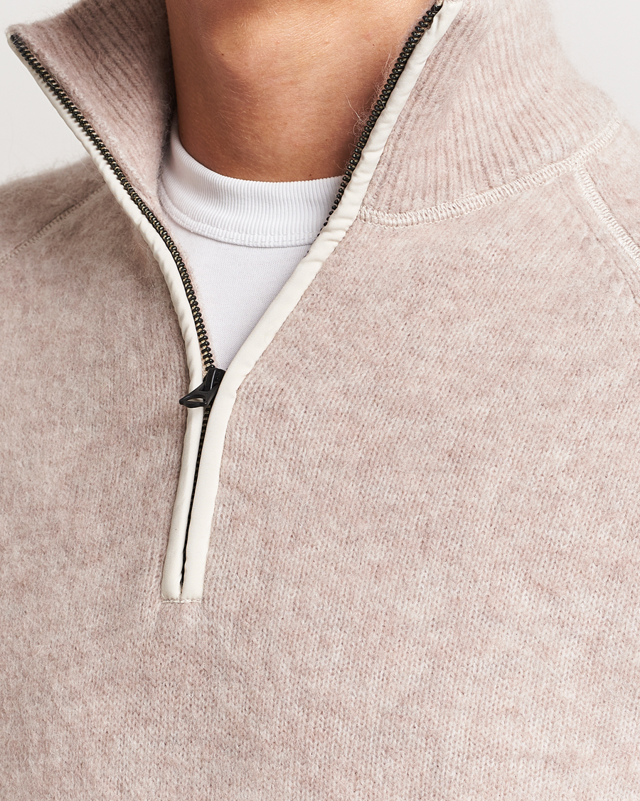 Homme | Pulls Et Tricots | J.Lindeberg | Wilton Half Zip Sweater Oyster Grey