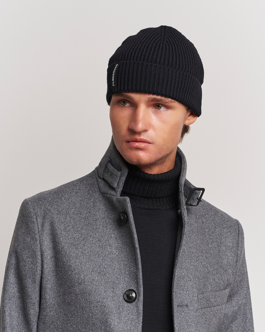 Homme | J.Lindeberg Juan Merino Beanie Black | J.Lindeberg | Juan Merino Beanie Black