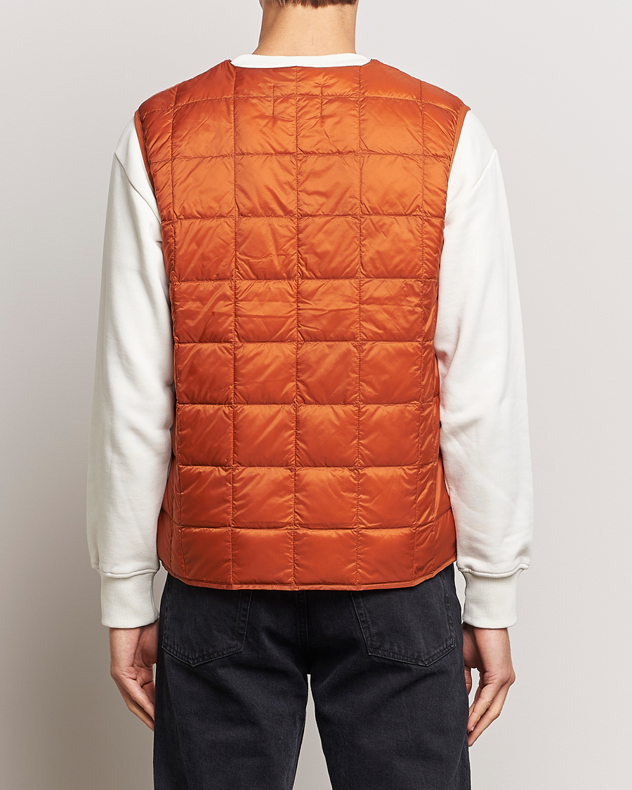 Homme | Manteaux Et Vestes | TAION | V-Neck Lightweight Down Vest Brick Orange