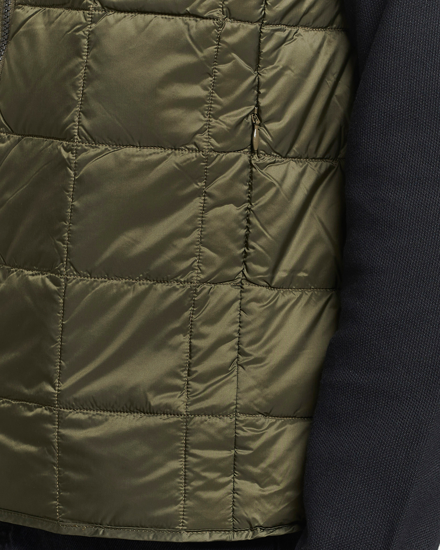 Homme | Manteaux Et Vestes | TAION | High Neck Full Zip Lightweight Down Vest Dark Olive