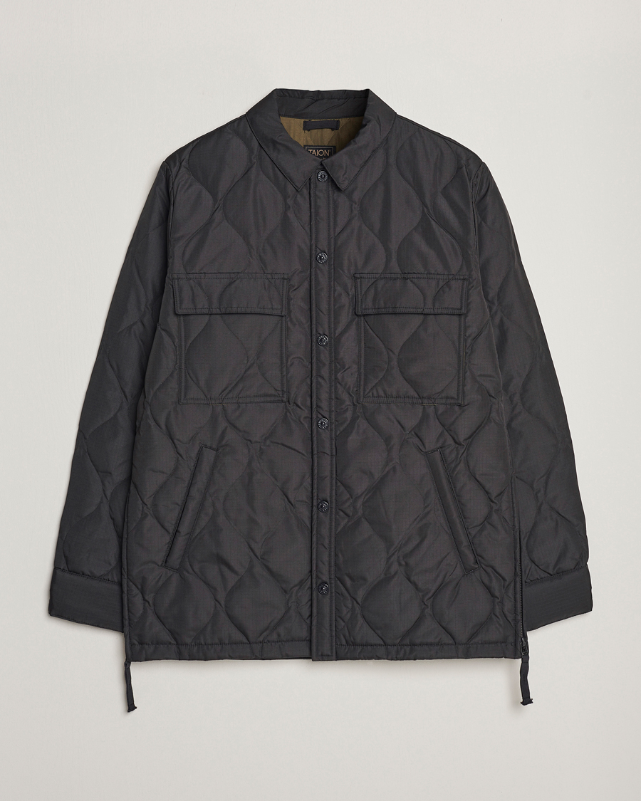 Homme | Manteaux Et Vestes | TAION | Padded Military CPO Shirt Jacket Black