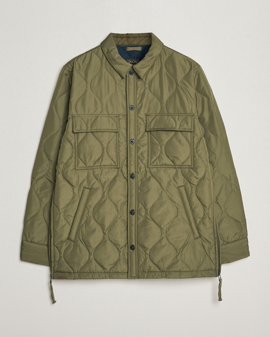 Homme | Manteaux Et Vestes | TAION | Padded Military CPO Shirt Jacket Dark Olive