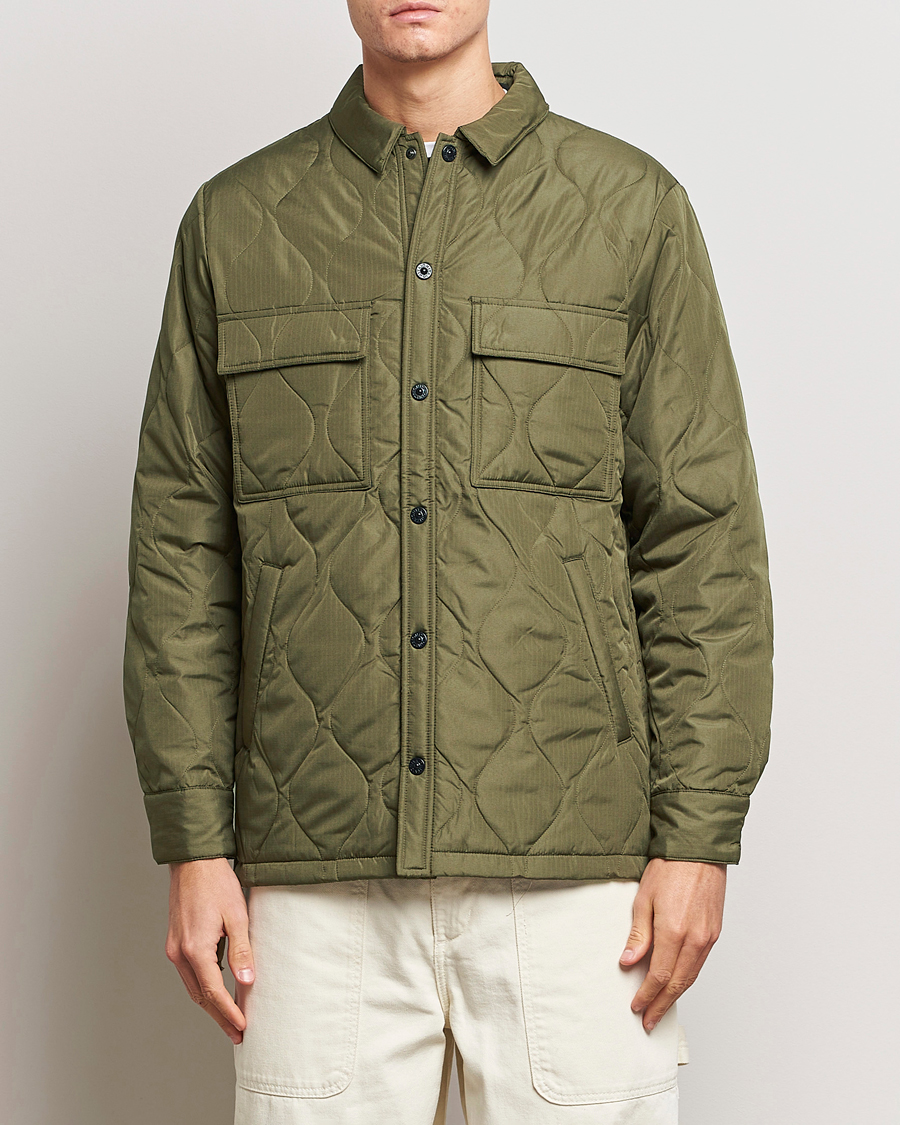 Homme | Manteaux Et Vestes | TAION | Padded Military CPO Shirt Jacket Dark Olive