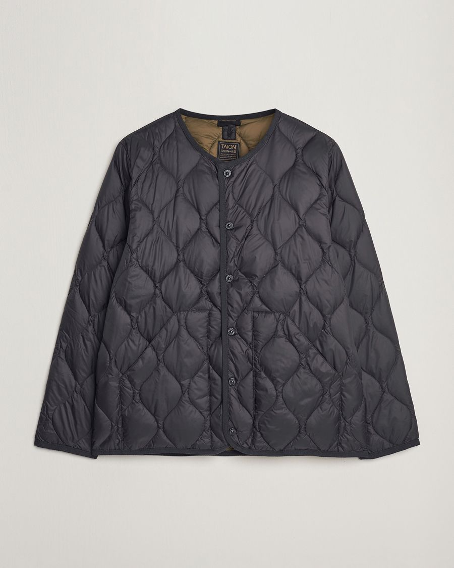 Homme | Manteaux Et Vestes | TAION | Military Crew Neck Down Jacket Black