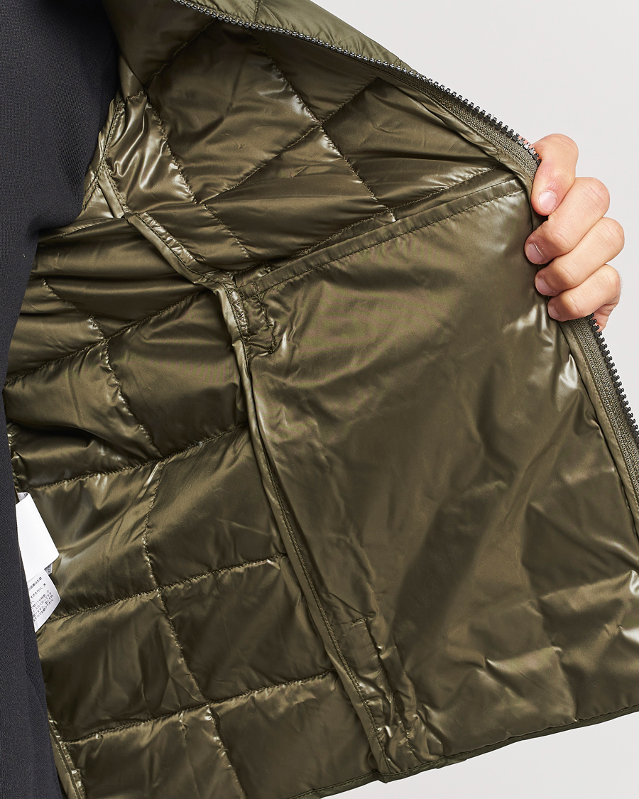 Homme | Manteaux Et Vestes | TAION | Crew Neck W-Zip Down Jacket Dark Olive