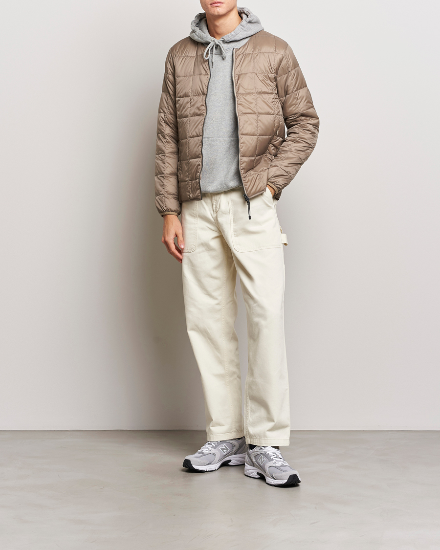 Homme | Manteaux Et Vestes | TAION | Crew Neck W-Zip Down Jacket Khaki