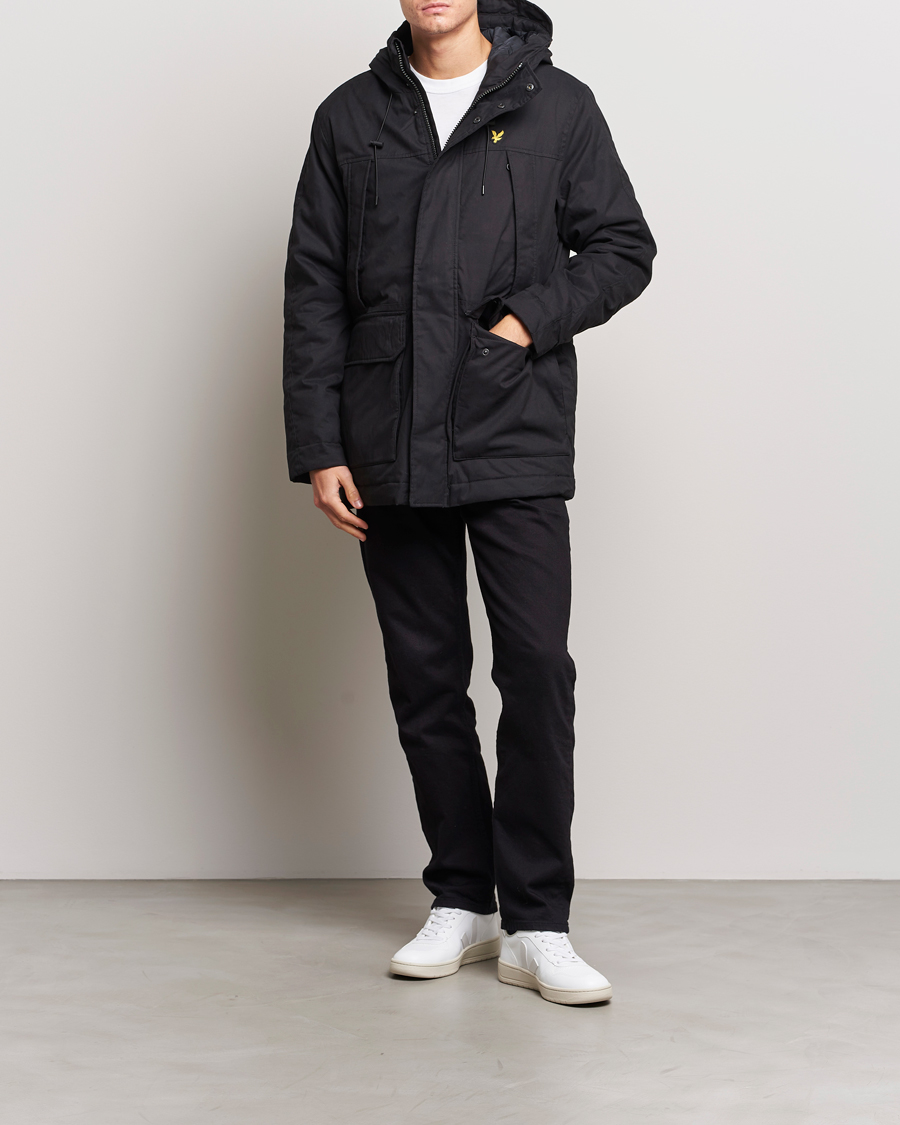 Homme | Manteaux Et Vestes | Lyle & Scott | Micro Fleece Parka Jet Black