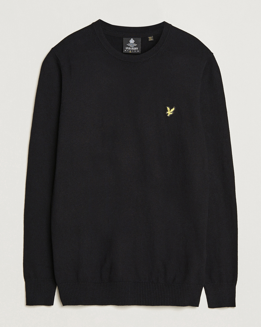 Homme | Pulls Et Tricots | Lyle & Scott | Cotton/Merino Crew Neck Jumper Jet Black