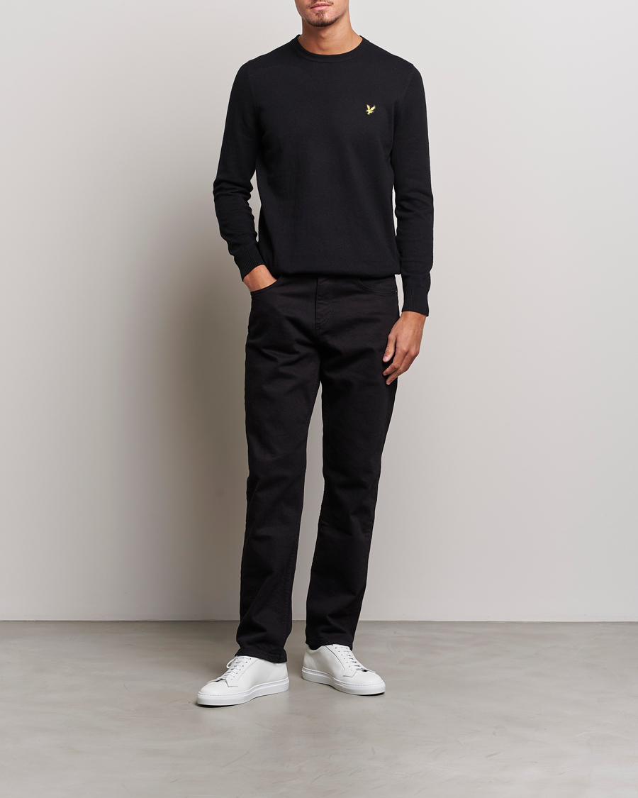 Homme | Pulls Et Tricots | Lyle & Scott | Cotton/Merino Crew Neck Jumper Jet Black