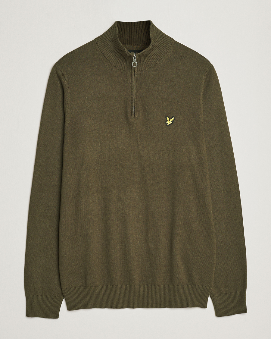 Homme | Pulls Et Tricots | Lyle & Scott | Cotton/Merino Half Zip Olive