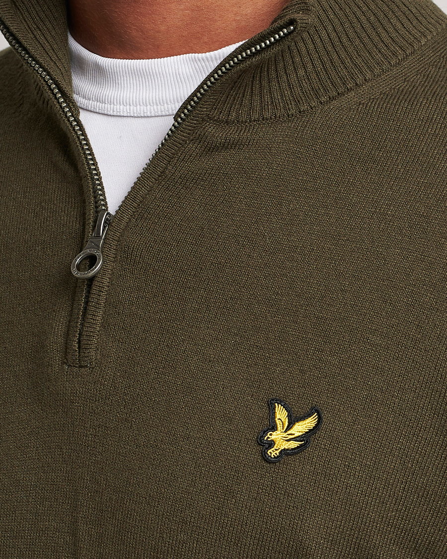 Homme | Pulls Et Tricots | Lyle & Scott | Cotton/Merino Half Zip Olive