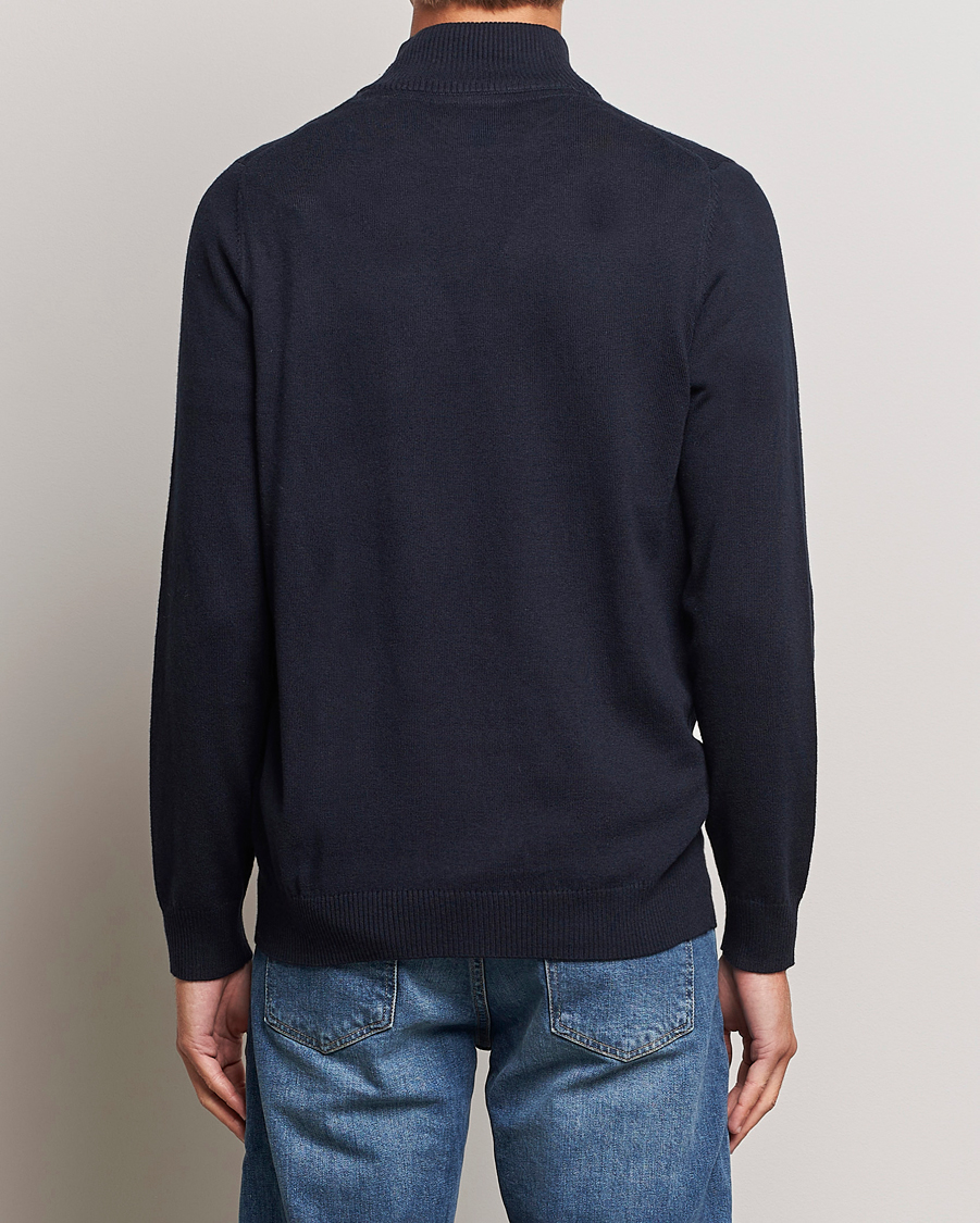 Homme | Pulls Et Tricots | Lyle & Scott | Cotton/Merino Half Zip Dark Navy