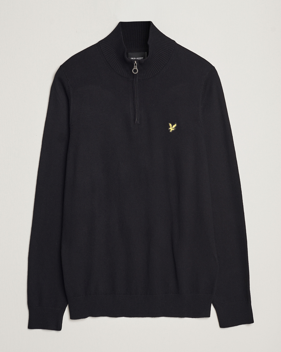 Homme | Pulls Et Tricots | Lyle & Scott | Cotton/Merino Half Zip Jet Black