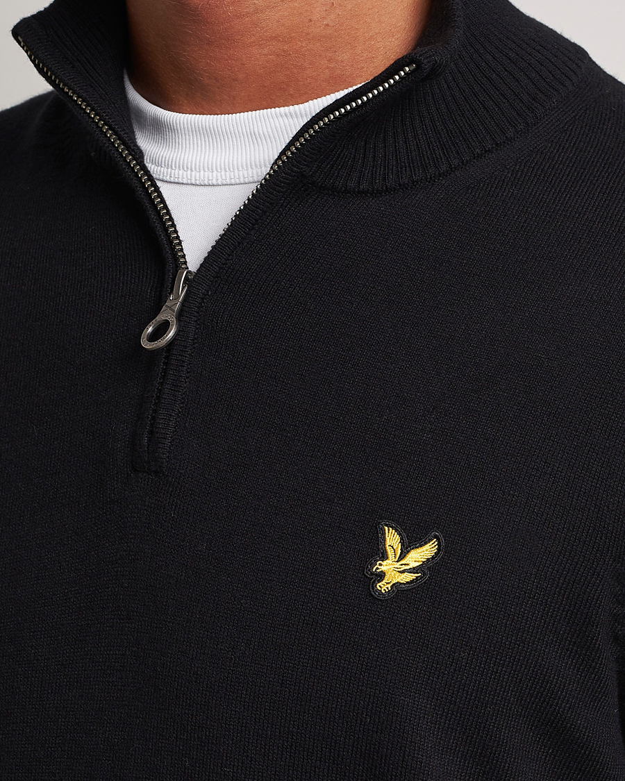 Homme | Pulls Et Tricots | Lyle & Scott | Cotton/Merino Half Zip Jet Black
