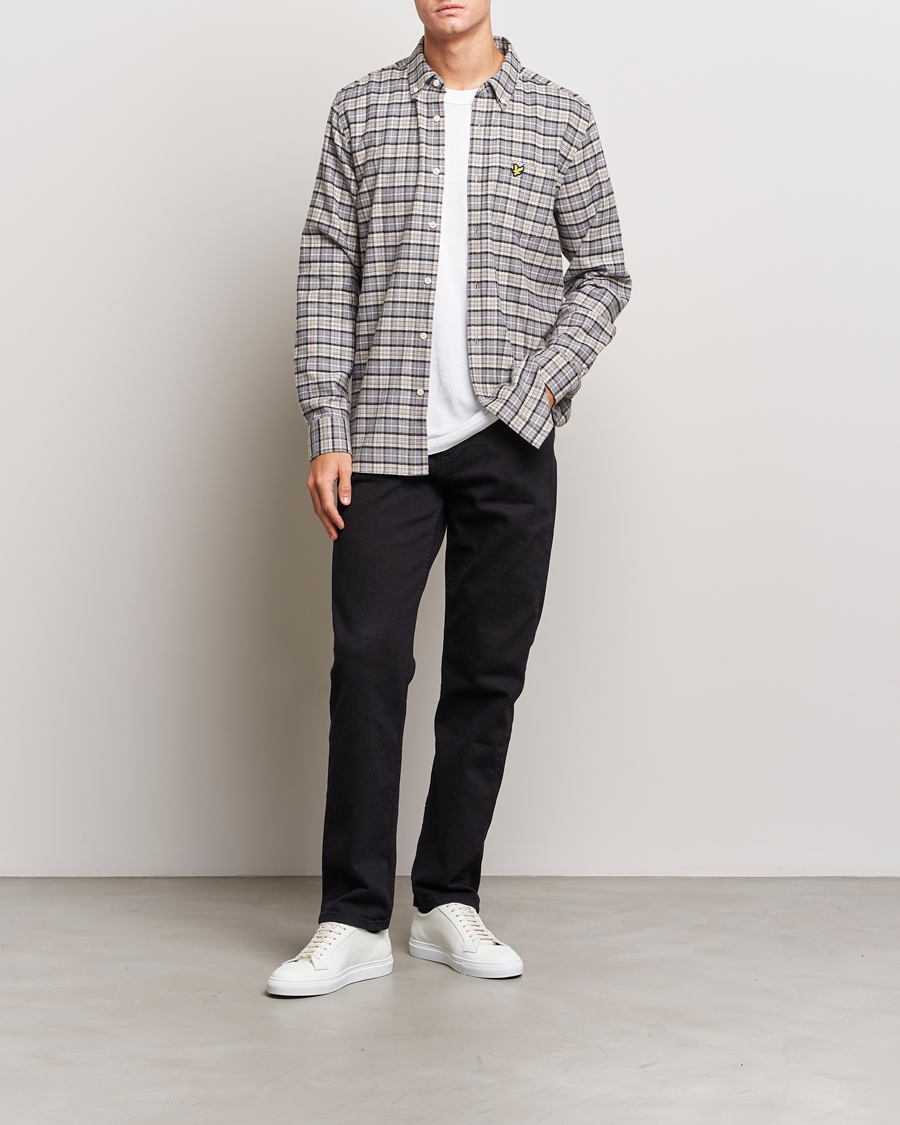 Homme | Chemises | Lyle & Scott | Checked Flannel Button Down Shirt Cove White