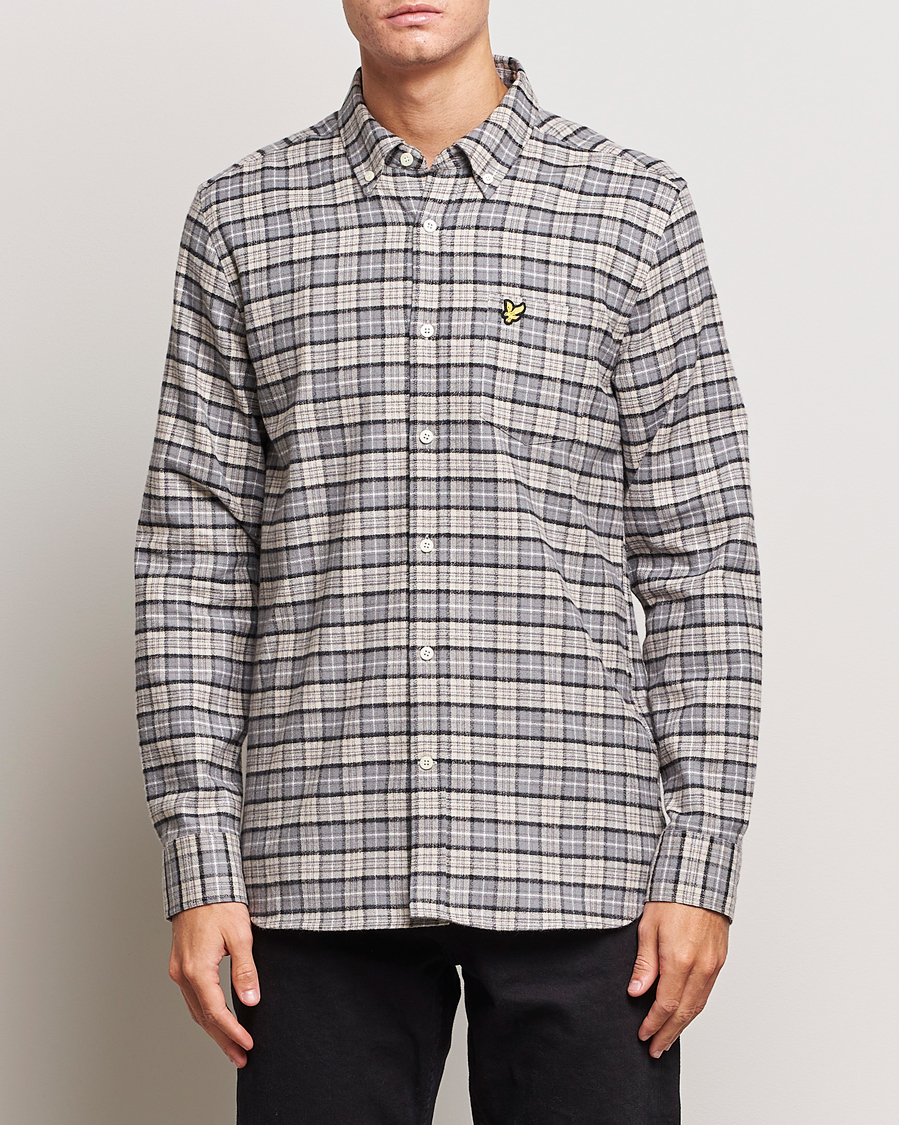 Homme | Chemises | Lyle & Scott | Checked Flannel Button Down Shirt Cove White