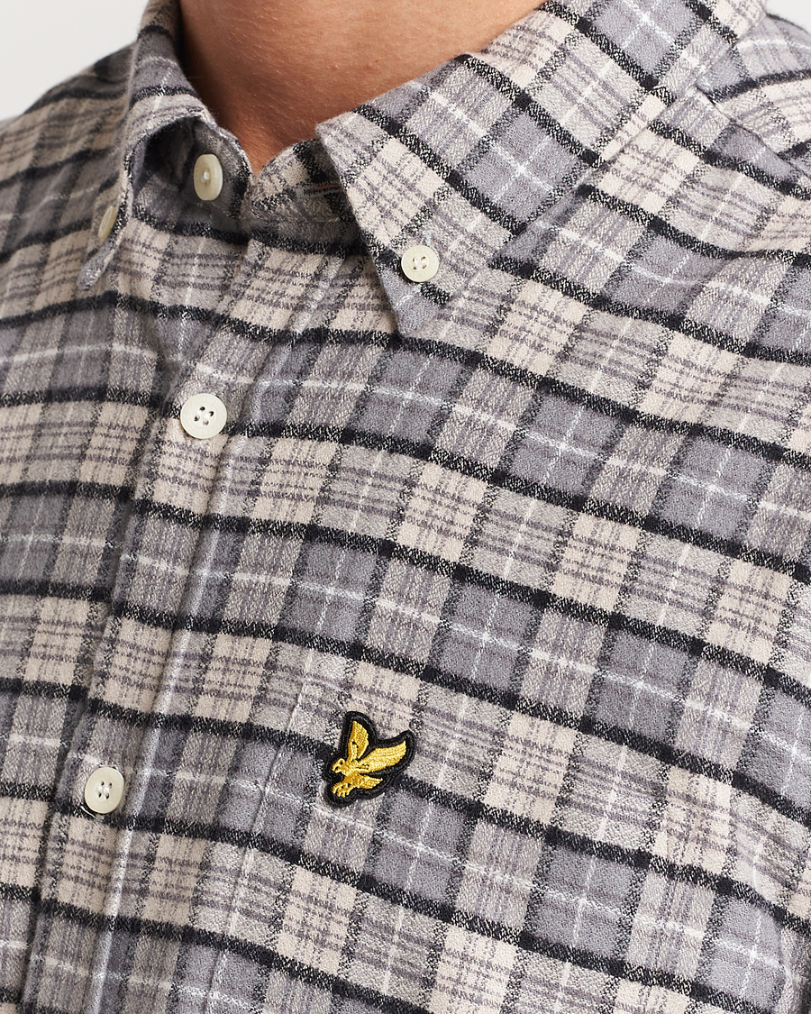 Homme | Chemises | Lyle & Scott | Checked Flannel Button Down Shirt Cove White