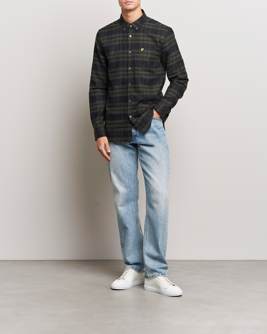 Homme | Chemises | Lyle & Scott | Checked Flannel Button Down Shirt Mountain Moss