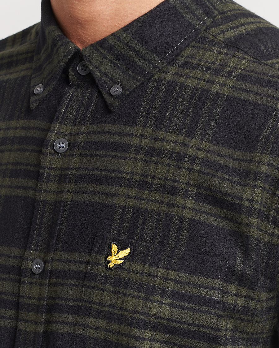 Homme | Chemises | Lyle & Scott | Checked Flannel Button Down Shirt Mountain Moss