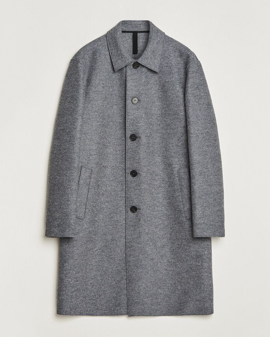 Homme | Manteaux Et Vestes | Harris Wharf London | Pressed Wool Mac Coat Grey Moul
