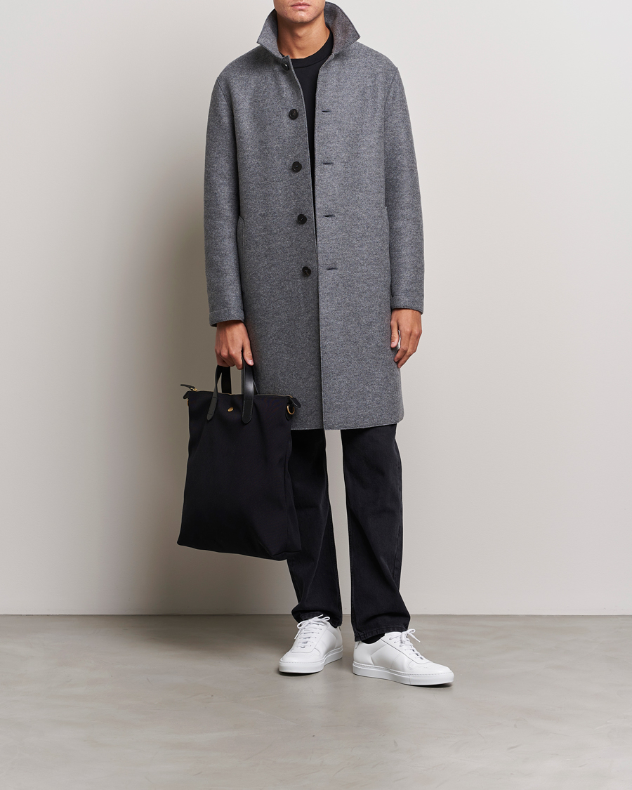 Homme | Manteaux Et Vestes | Harris Wharf London | Pressed Wool Mac Coat Grey Moul