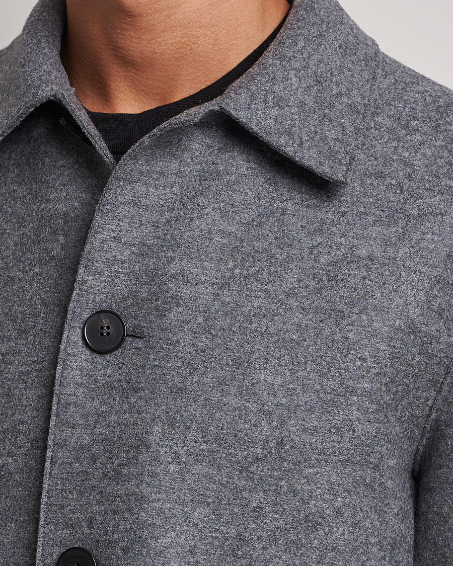 Homme | Manteaux Et Vestes | Harris Wharf London | Pressed Wool Mac Coat Grey Moul