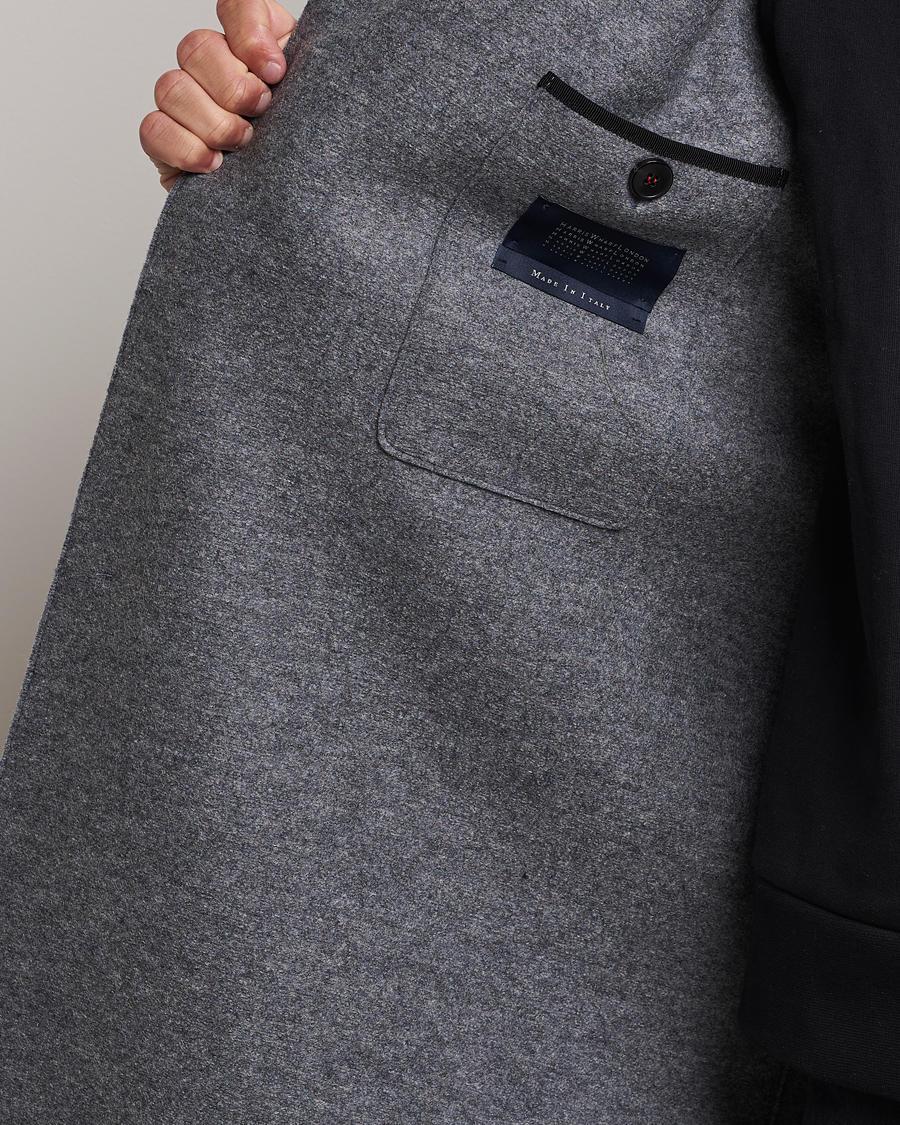 Homme | Manteaux Et Vestes | Harris Wharf London | Pressed Wool Mac Coat Grey Moul