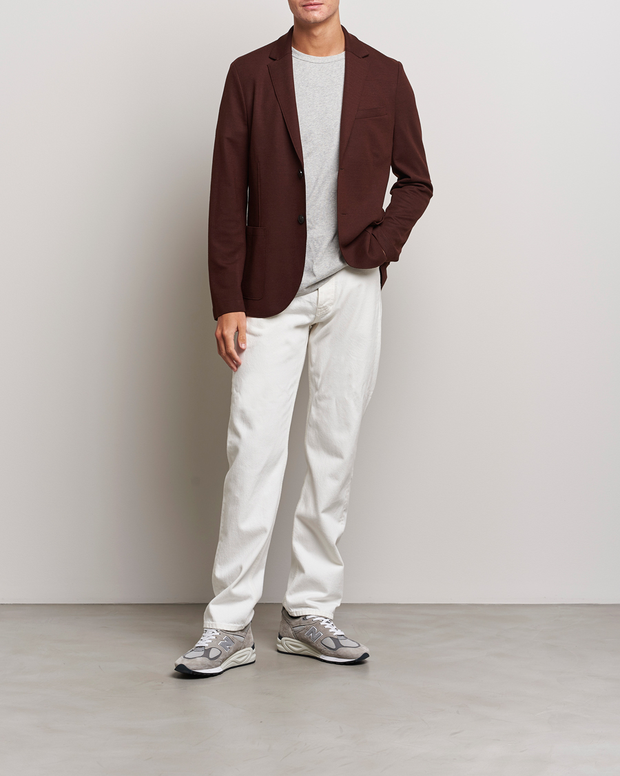 Homme | Blazers | Harris Wharf London | Two Button Vented Superfine Merino Blazer Brown