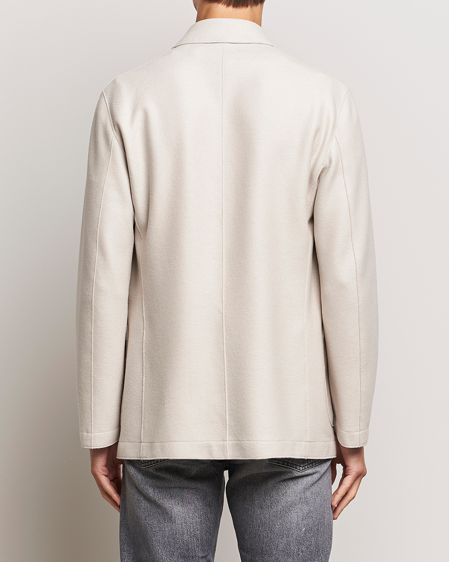 Homme | Blazers | Harris Wharf London | Dropped Shoulder Wool Jacket Cream