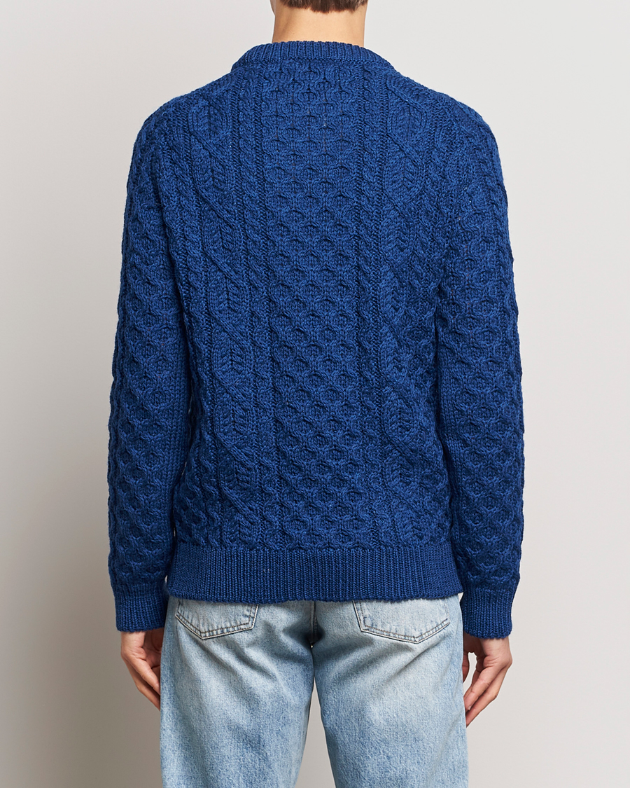Homme | Pulls Et Tricots | Peregrine | Hudson Wool Aran Knitted Jumper Cobalt