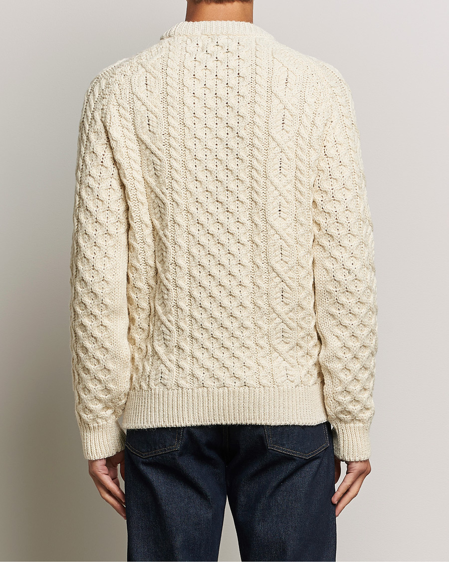 Homme | Pulls Et Tricots | Peregrine | Hudson Wool Aran Knitted Jumper Ecru