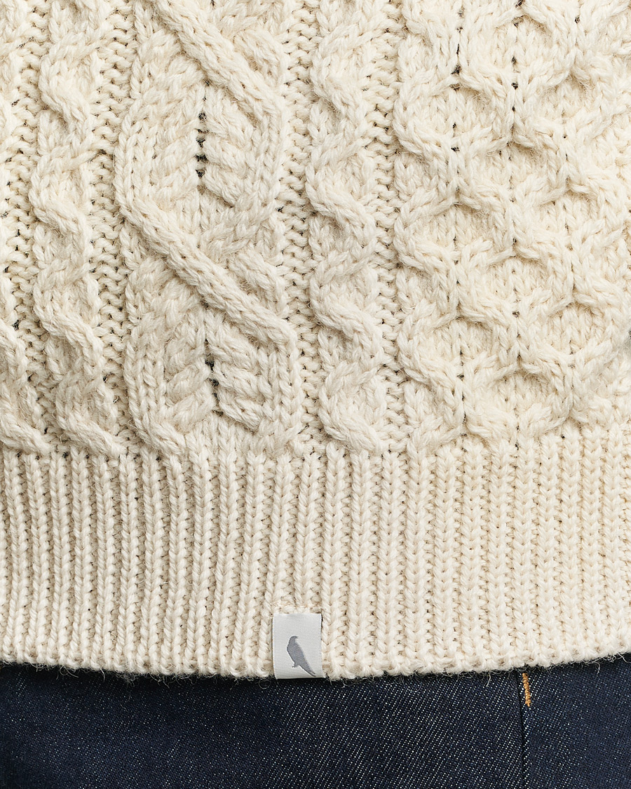 Homme | Pulls Et Tricots | Peregrine | Hudson Wool Aran Knitted Jumper Ecru