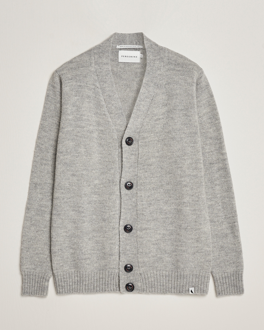 Homme | Pulls Et Tricots | Peregrine | Maker's Stitch Merino Cardigan Light Grey