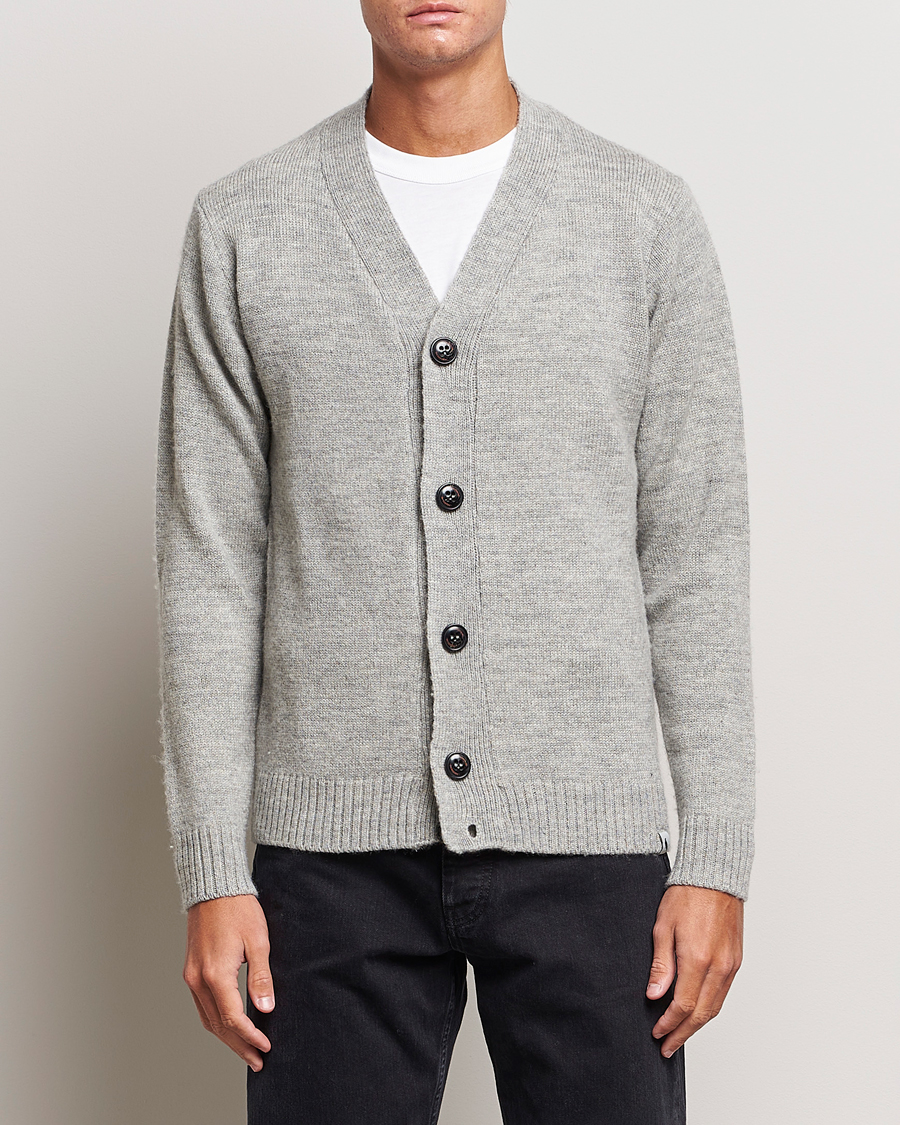 Homme | Pulls Et Tricots | Peregrine | Maker's Stitch Merino Cardigan Light Grey