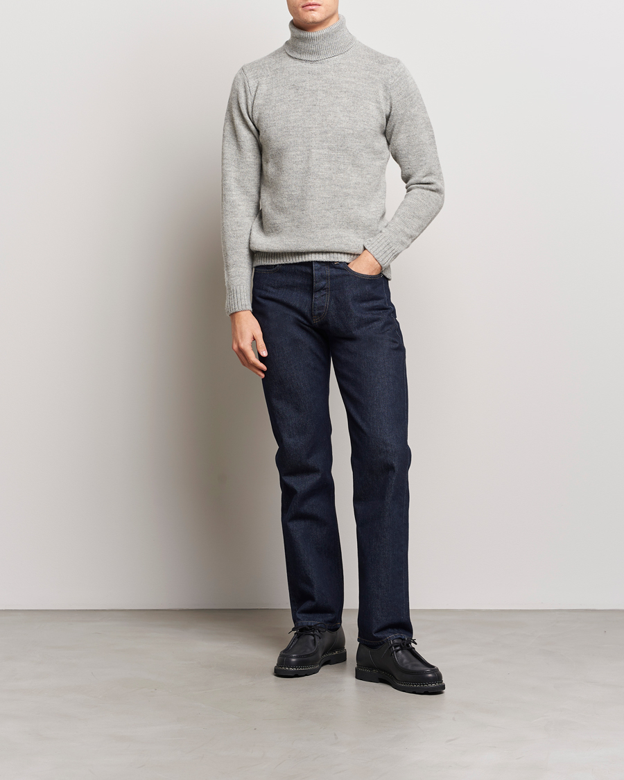 Homme | Pulls Et Tricots | Peregrine | Maker's Stitch Merino Polo Light Grey