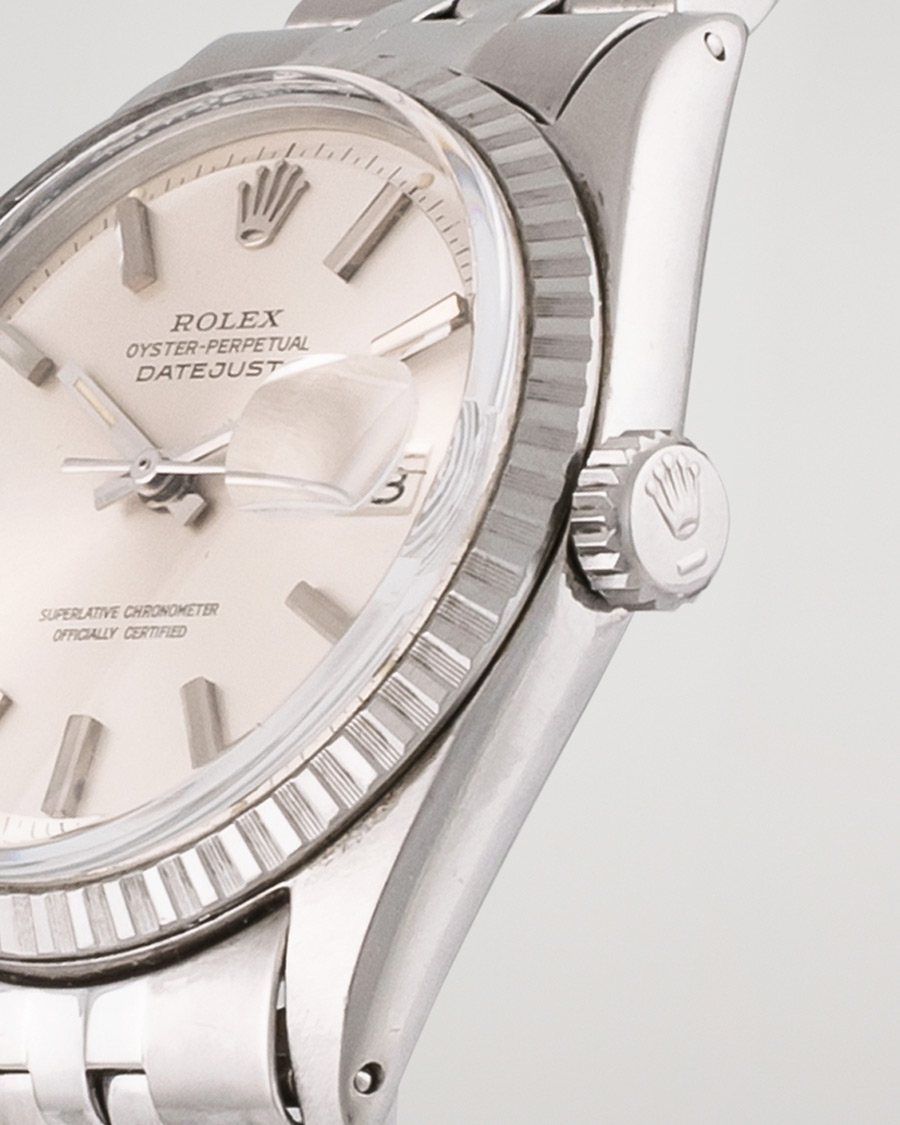 Homme | Rolex Pre-Owned Datejust 1603 Oyster Perpetual Steel Black | Rolex Pre-Owned | Datejust 1603 Oyster Perpetual Steel Black