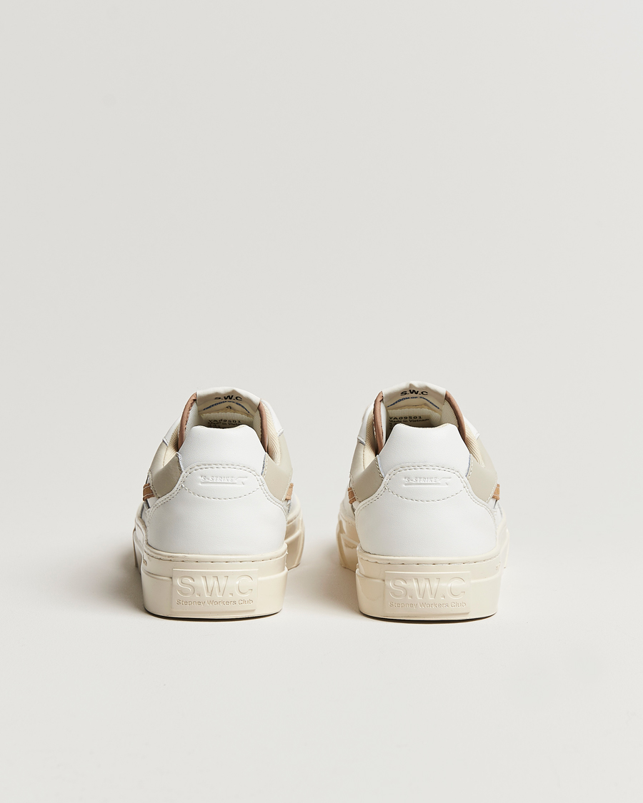 Homme | Stepney Workers Club Pearl S-Strike Leather Sneaker White/Earth | Stepney Workers Club | Pearl S-Strike Leather Sneaker White/Earth