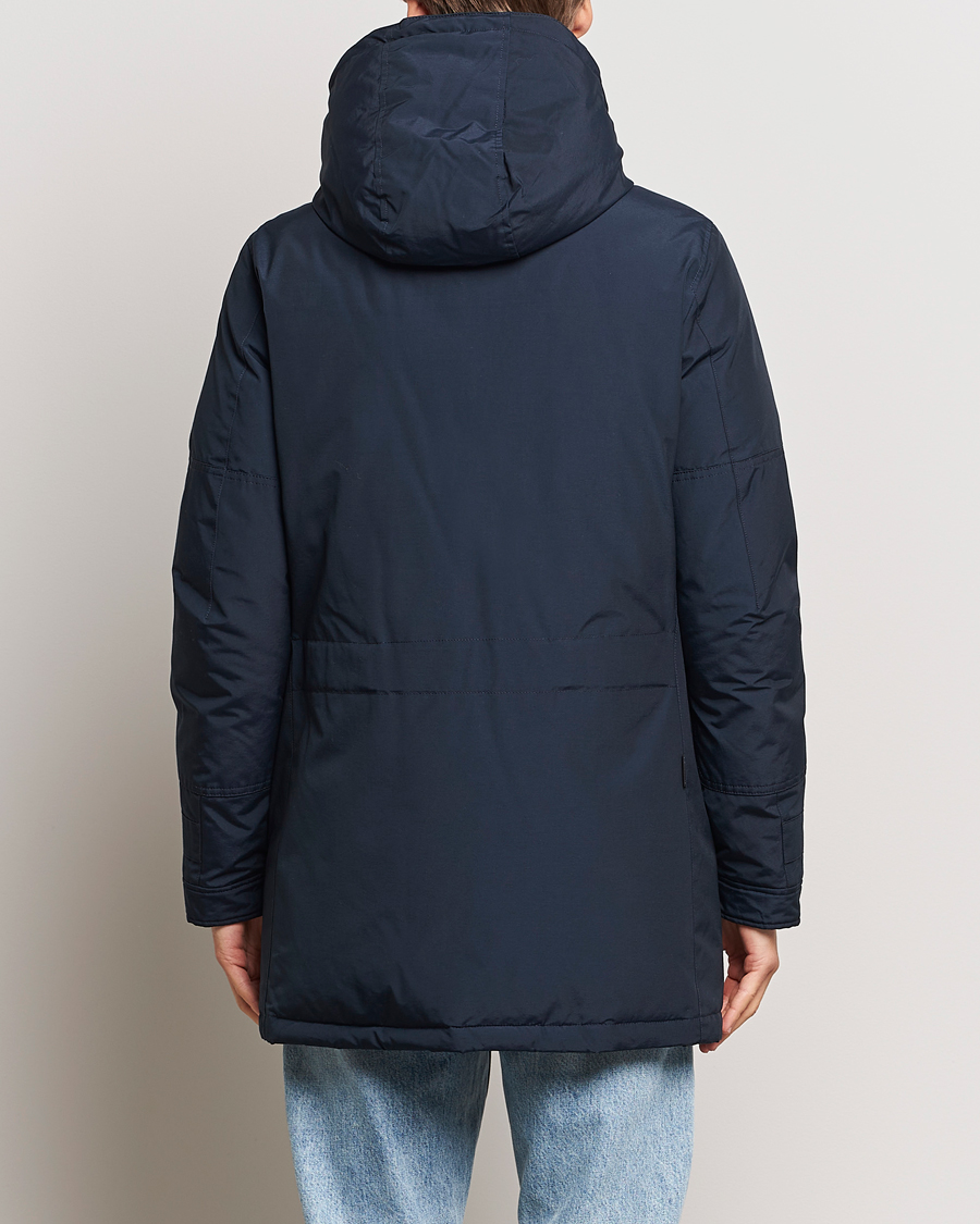 Homme | Manteaux Et Vestes | Woolrich | Polar High Collar Parka Melton Blue