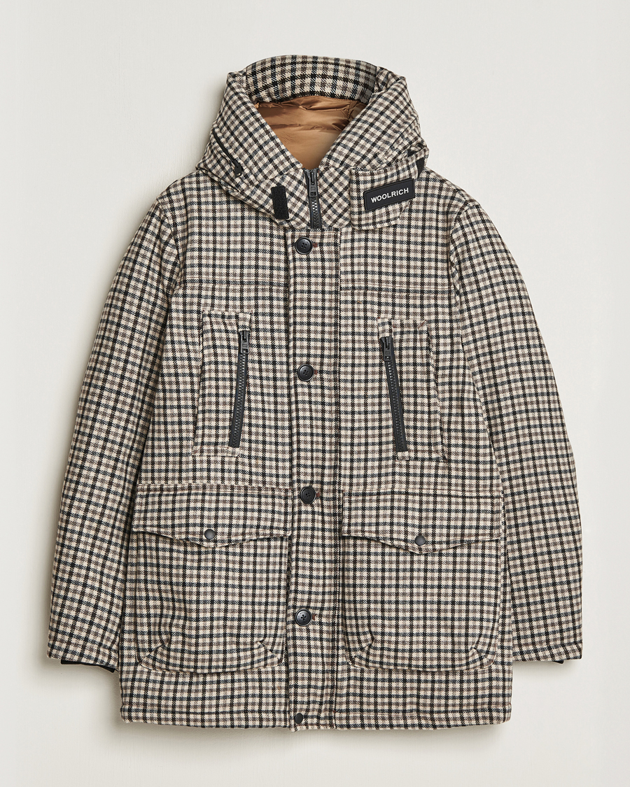 Homme | Manteaux Et Vestes | Woolrich | Wool Arctic Parka Cream Check