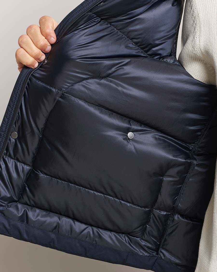 Homme | Manteaux Et Vestes | Woolrich | Western Down Vest Melton Blue