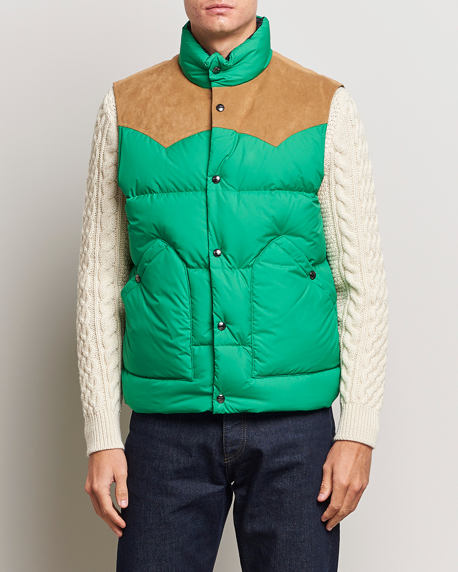 Homme | Manteaux Et Vestes | Woolrich | Western Down Vest Kelly Green