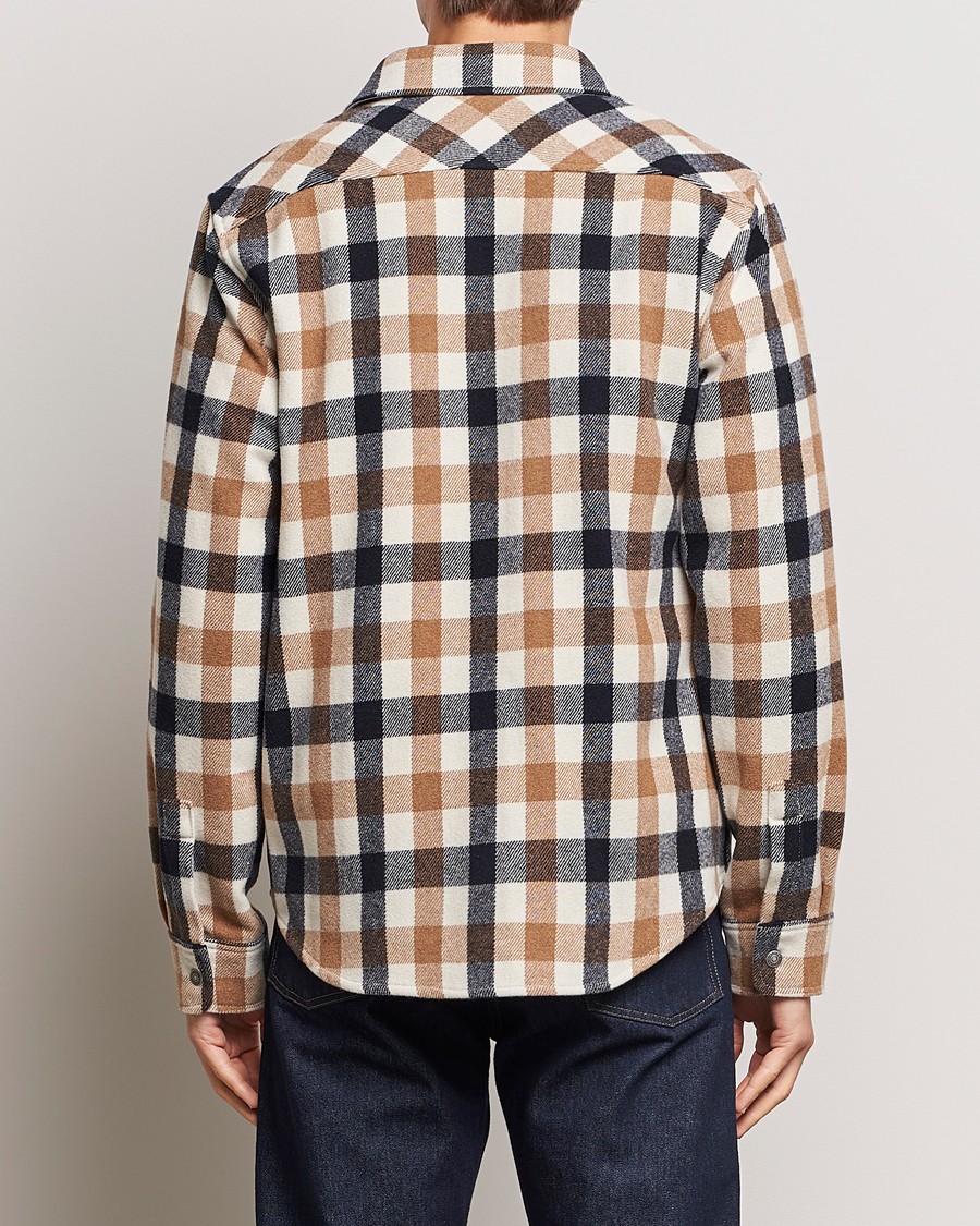 Homme | Chemises | Woolrich | Alaskan Melton Wool Overshirt White Buffalo