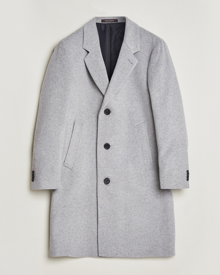 Homme | Manteaux Et Vestes | Oscar Jacobson | Shaw Wool/Cashmere Coat Light Grey