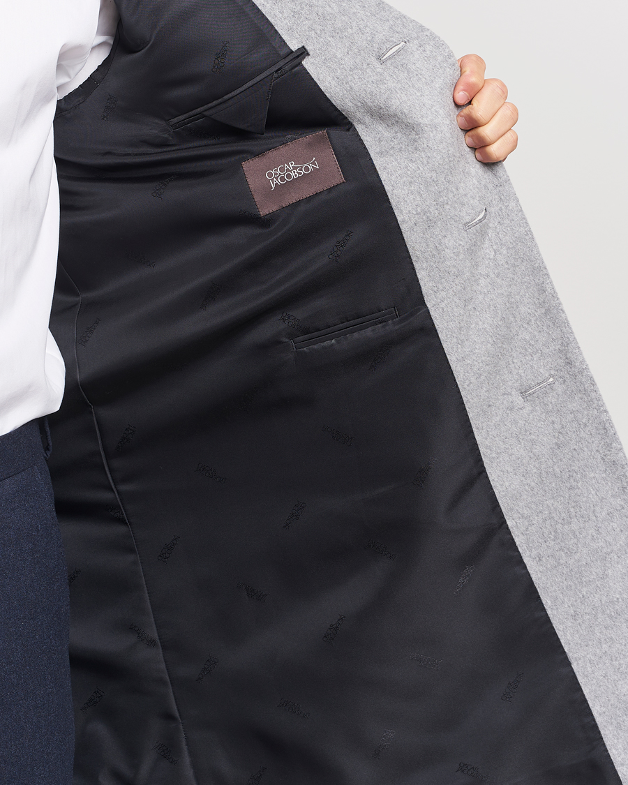 Homme | Manteaux Et Vestes | Oscar Jacobson | Shaw Wool/Cashmere Coat Light Grey